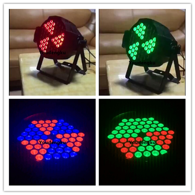 4 pieces of 54x3W RGB LED PAR 64, 3-in-1 PAR LED 3W