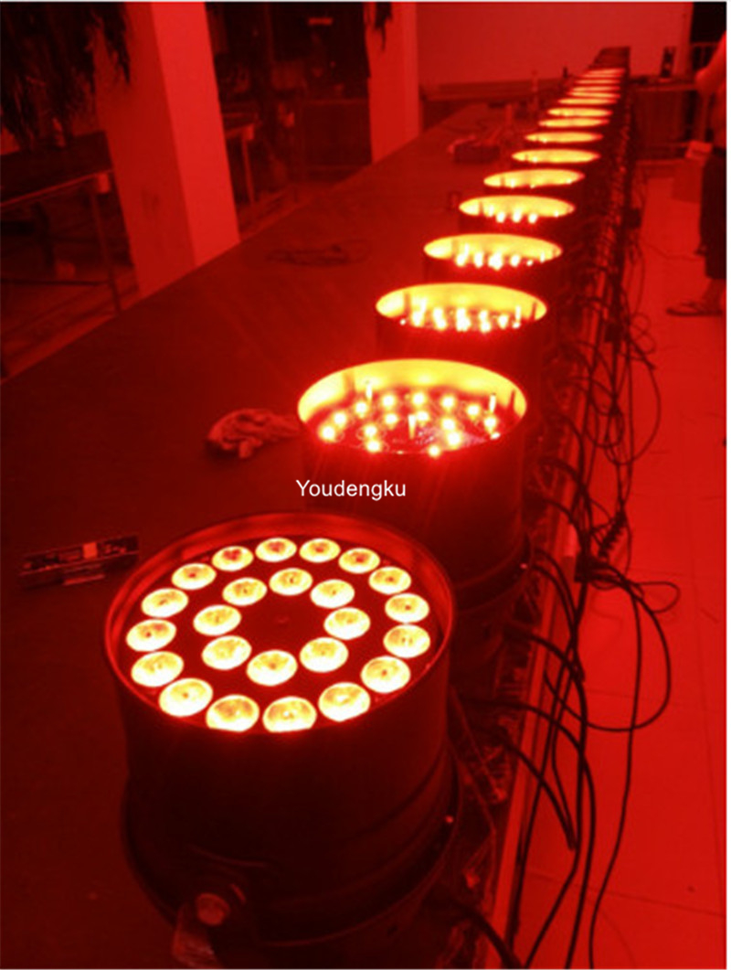 4 pieces of American DJ PAR 64 RGBW LED lights, 10W each, in long can design