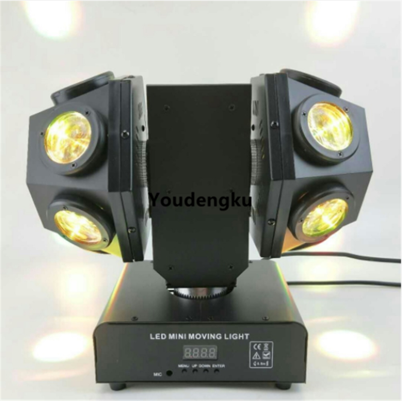 4 pieces of DJ Moving Head Lights Inno Pocket Beam Twins featuring 12x10W RGBW football beam lights and Universe LED moving head beam lights