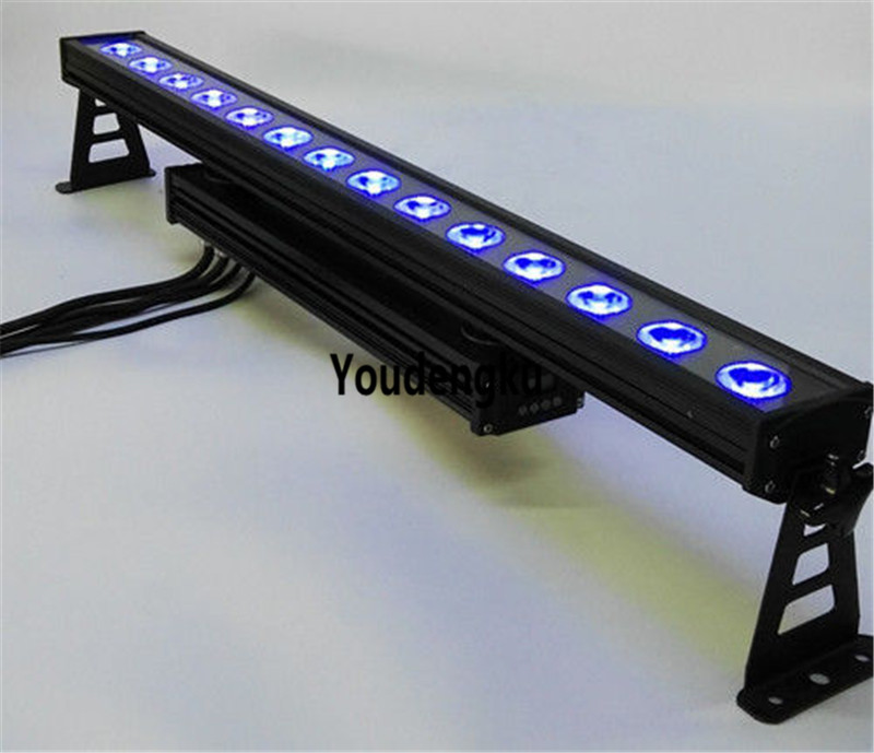 4 units of 14x30W RGB 3-in-1 waterproof IP65 DMX COB wall washer stage lighting bars