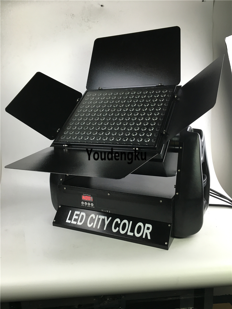 4 waterproof LED wall washers with city color, 108x3W RGB 3-in-1 outdoor lighting