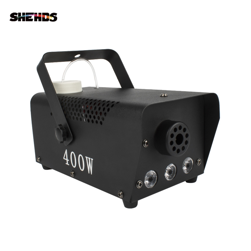 400W LED 3-in-1 fog machine featuring remote control and DMX for DJ bars and stage lighting