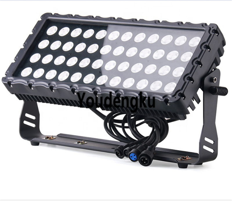 48-in-1 RGBWA outdoor LED wall washer with IP65 waterproof rating for urban color lighting