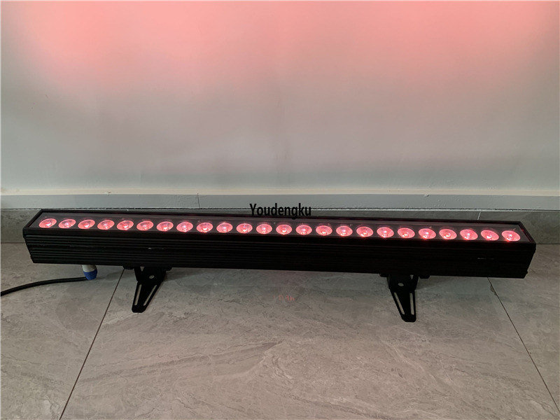 4-channel 24x10W RGBW LED wall washer with 1-meter linear flood light bar for indoor use