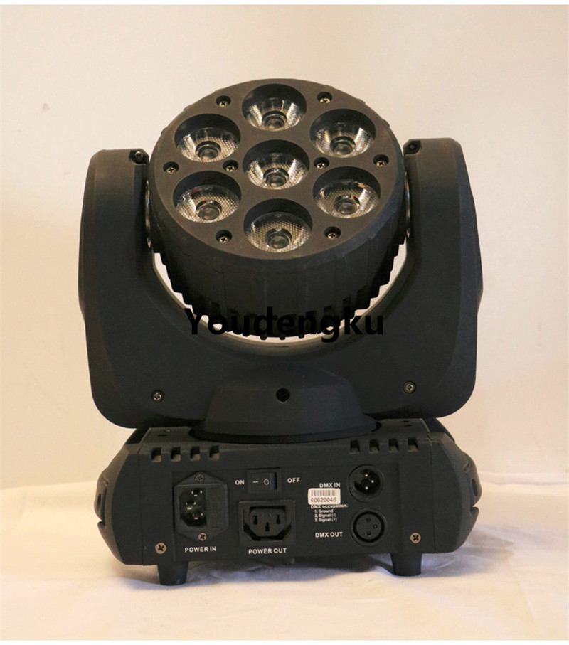 4-in-1 compact RGBW LED moving head with DMX control and mini beam effect