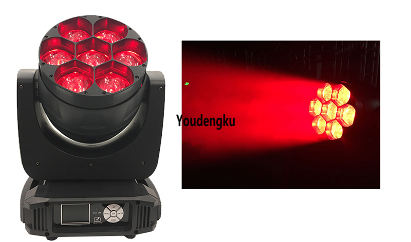 4-in-1 RGBW LED moving head wash beam light with zoom and b-eye effect for stage parties