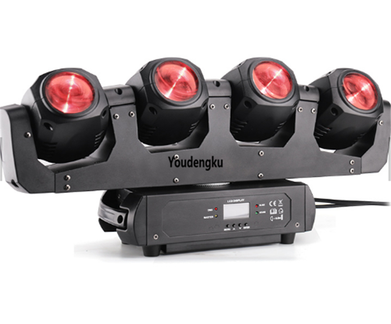 4-in-1 RGBW LED moving head with 4x32W lyre strobe wash beam and rotation bar for DJ lighting
