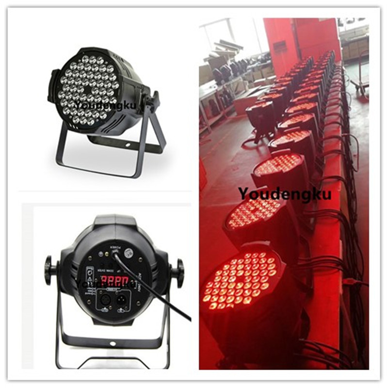 4-in-1 RGBW LED par light with 54x3W or 64 DMX channels for stage lighting