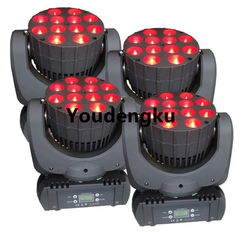4-in-1 RGBW mini beam wash moving head with 12x10W LED and 4-piece set