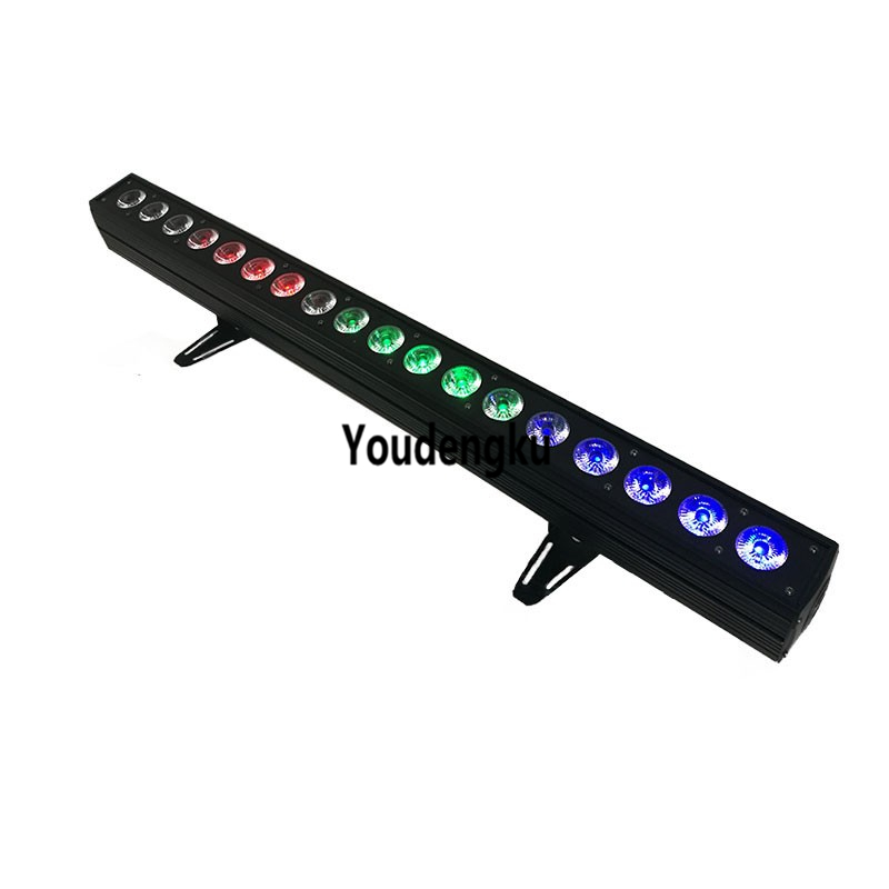 4pcs high-brightness DJ LED wash wall lights, 18x18W 6-in-1 RGBWA UV mixer indoor bar washers for stage lighting