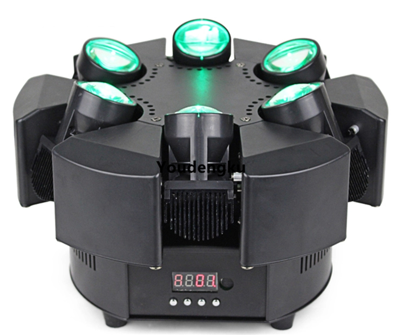 4pcs New 6-head beam moving head lights with 6x10W RGBW LED disco beams for parties and weddings