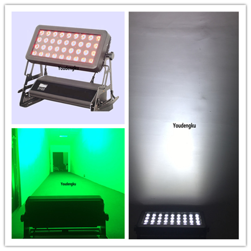 4pcs waterproof RGBWA 5-in-1 wall washer LED lights, IP65 rated, 36x15W for building facade illumination