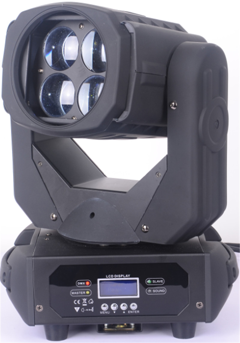 4pcs/lot DMX512 LED moving head lights with 4x25W super beam effect