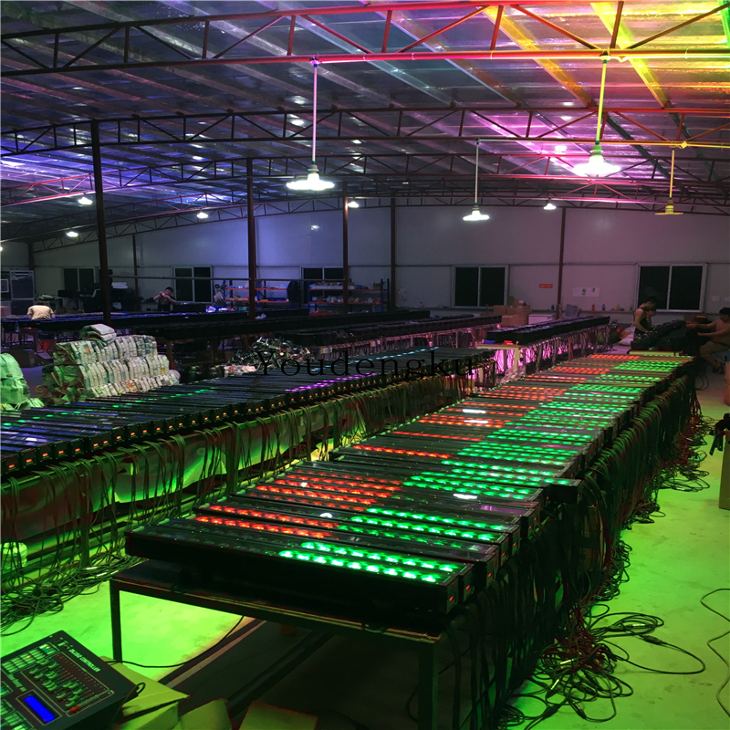 4-piece 10W LED wall washer with RGBW 4-in-1 DMX control, waterproof and dimmable for outdoor linear lighting