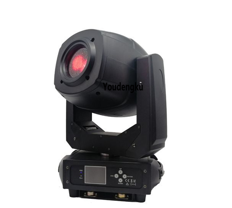 4-piece DJ lighting moving head set with 3-in-1 LED moving heads featuring spot, beam, and zoom functions, plus lyre-style 230W LED spot moving heads