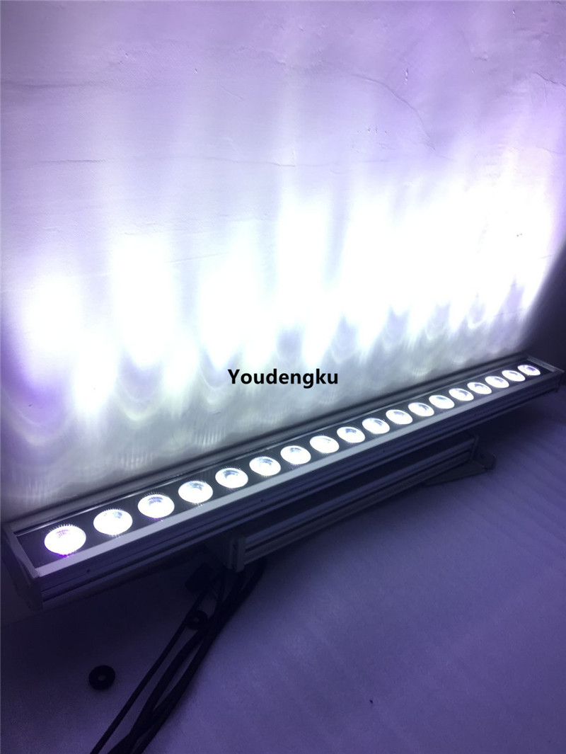 4-piece double-headed point control wall washer LED, 18 units of 15W DMX512 outdoor wash bar light, RGBWA LED wall washer