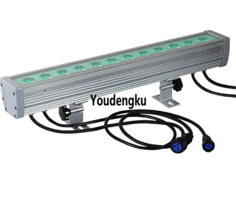 4-piece portable 12x3W RGB outdoor LED wall washer bar with IP65 rating