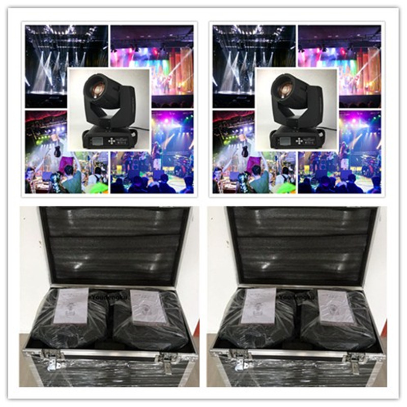 4-piece set with flight case: 200W R5 sharpy DMX moving head lights for wedding stages
