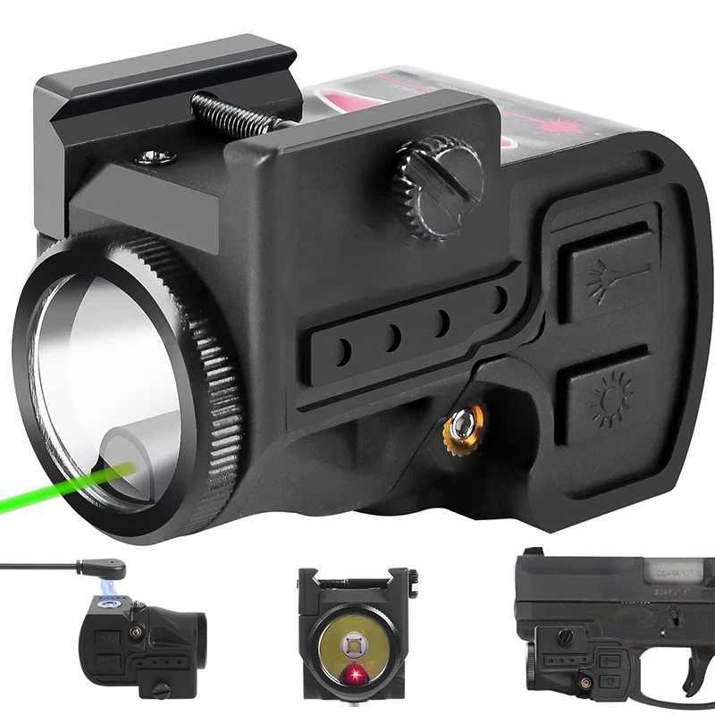500 lumen tactical pistol light with laser sight, rechargeable weapon flashlight for air guns, model X250318