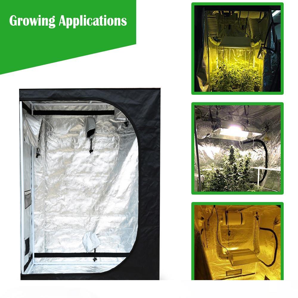 50-240cm hydroponic grow tents in 600D fabric for indoor plant cultivation with lighting