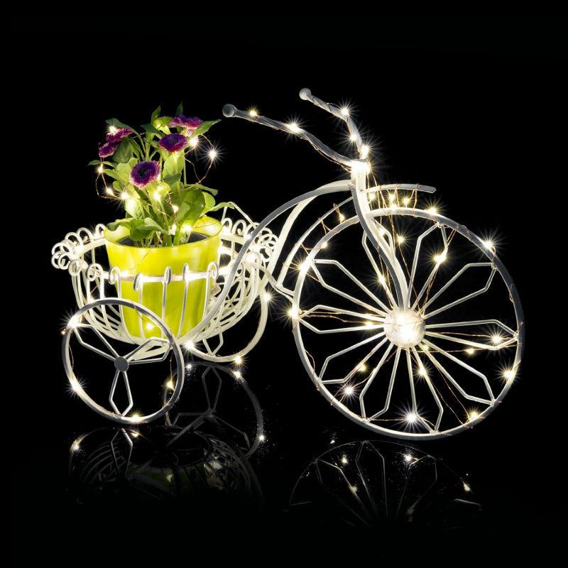 50-pack CR2032 battery-powered 2-meter 20-LED waterproof silver copper wire fairy lights for weddings and Christmas decor