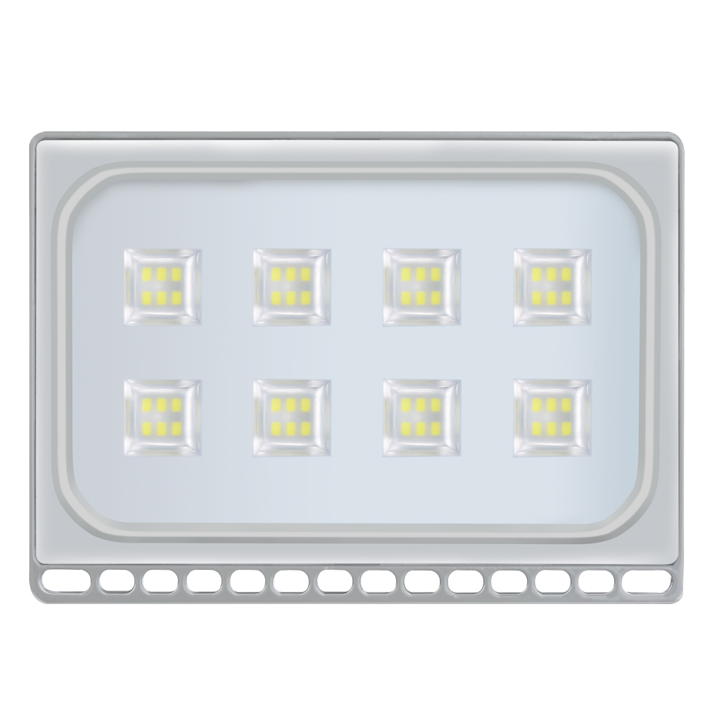 50W LED floodlight with sensor, waterproof IP65 for outdoor use in cool white, ideal for home gardens, balconies, and exterior projects at 110-120V