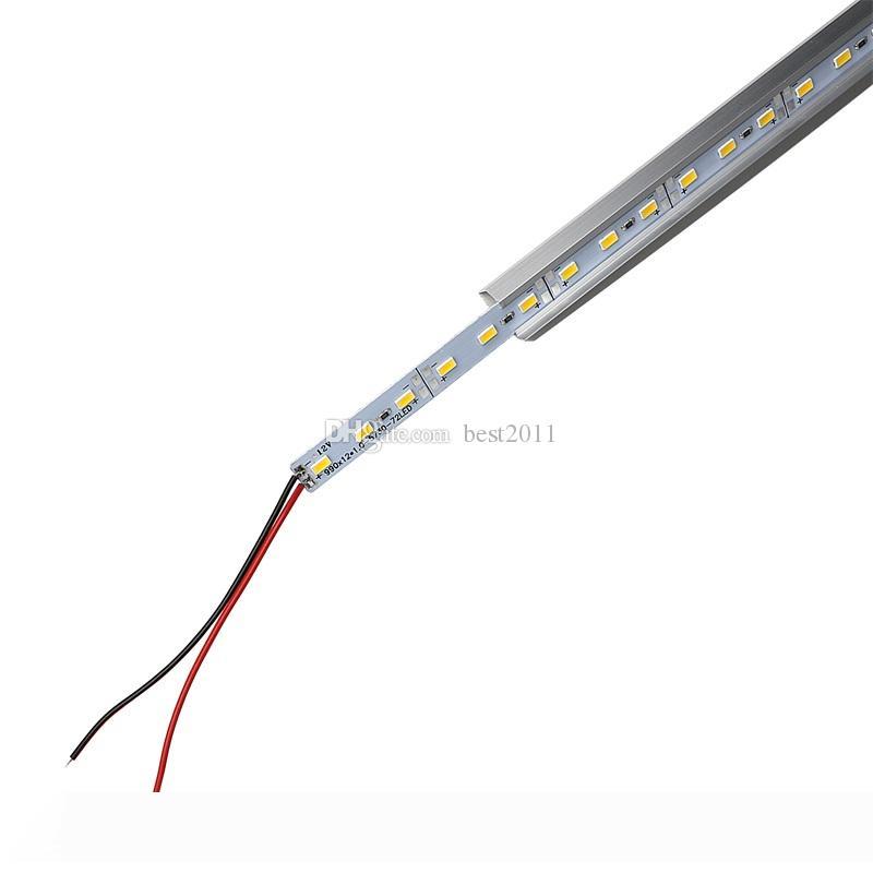 5630 SMD LED Bar Light with 72 LEDs in 100cm length, featuring aluminum shell and DC12V power for showcase lighting