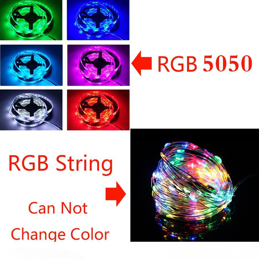 5M 10M 15M waterproof flexible 5050 LED ribbon strip lights with power plug and controller