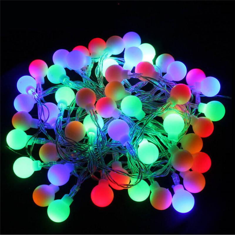 5m 40 LED RGB outdoor Christmas lights with fairy ball string for wedding holiday decoration 220V