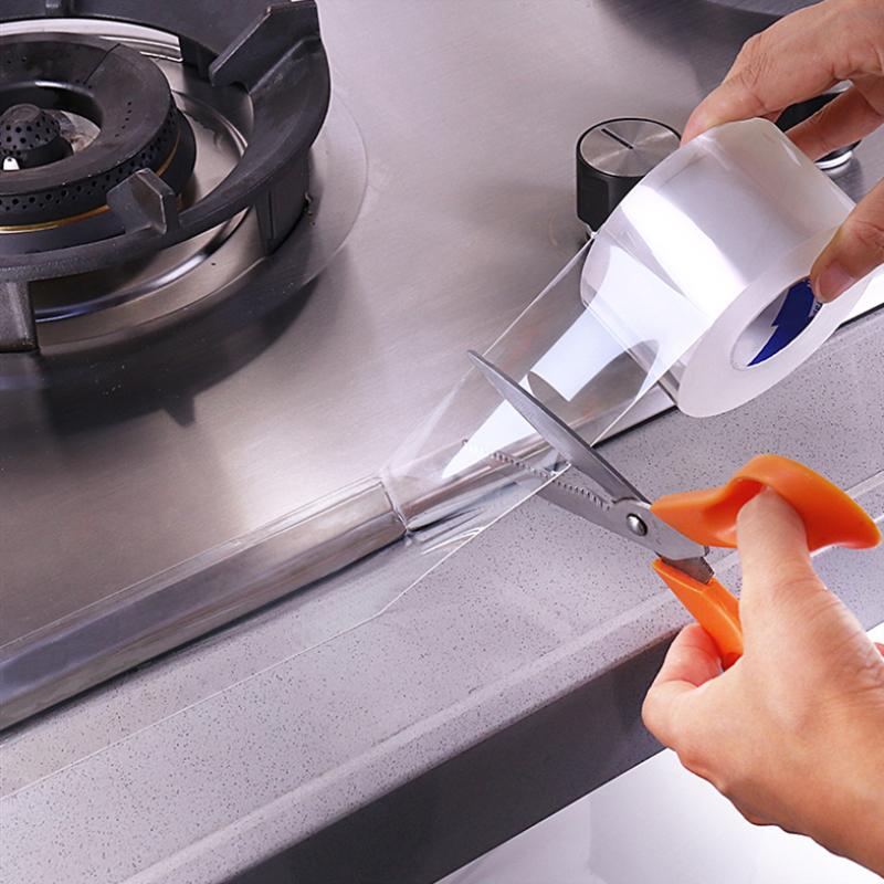 5M waterproof self-adhesive tape for sealing gaps in kitchen sinks, bathtubs, and toilets with strong mildew-resistant adhesion