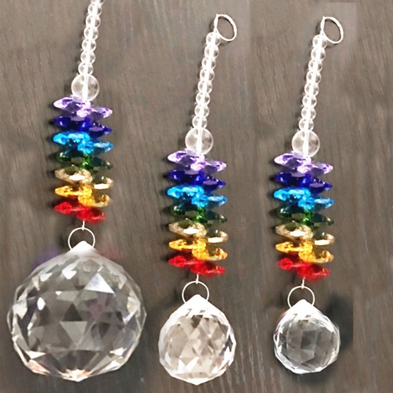 5PCS Rainbow Maker Crystal Suncatcher Hanging Chandelier Ball Prism Pendulum Pendant Home Decor 20mm 30mm 40mm

5-piece rainbow crystal suncatcher chandelier with prism pendulum in 20mm, 30mm, 40mm sizes for home decor