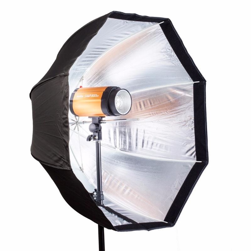 5-piece set of 120cm octagonal softbox reflectors for studio flash lighting