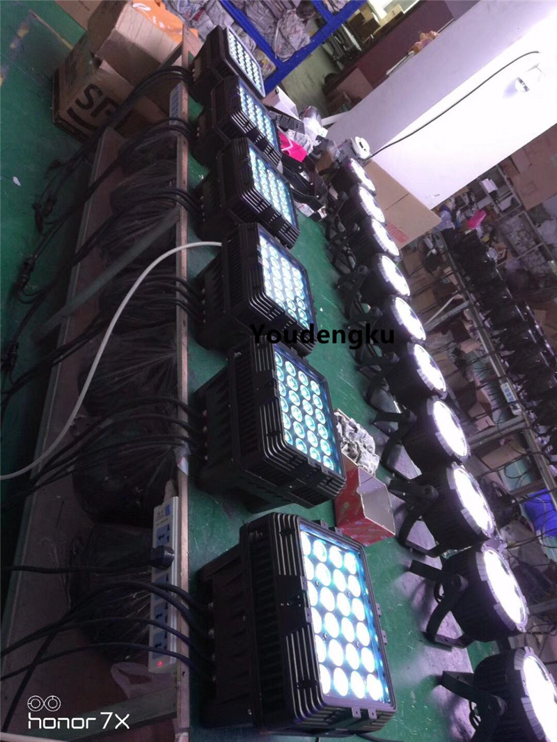 6 affordable waterproof RGBWA LED wall washers with DMX control for outdoor party lighting