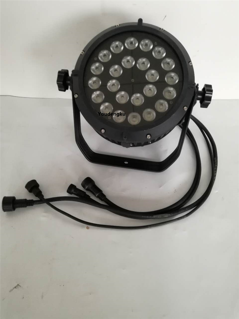 6 RGBW LED PAR lights with 24x10 4-in-1 outdoor IP65 rating