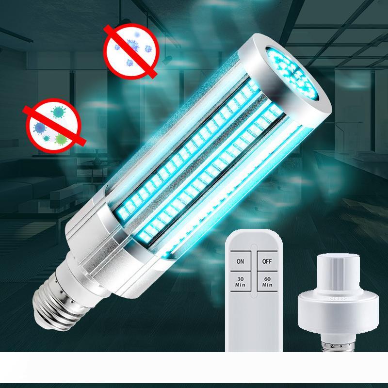 60W UVC LED bulb for germicidal lamp with E27 base, ozone-free UV corn light for cabinet disinfection and air purification