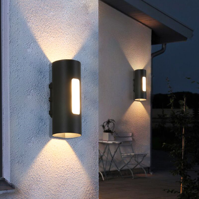 65*180mm outdoor LED cob wall lamp with IP65 waterproof bracket and dual-head design, model BD-6518S