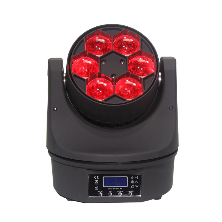 6-in-1 RGBW LED moving head with 6x15W beams for stage wash lighting