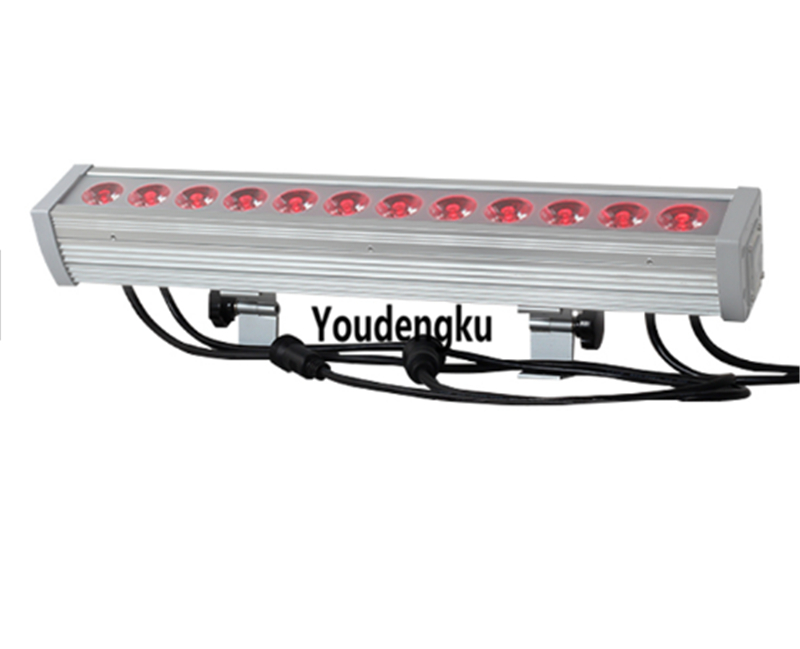 6pcs IP65-rated 50cm mini LED wall washers with 12x10W 4-in-1 RGBW DMX outdoor lighting