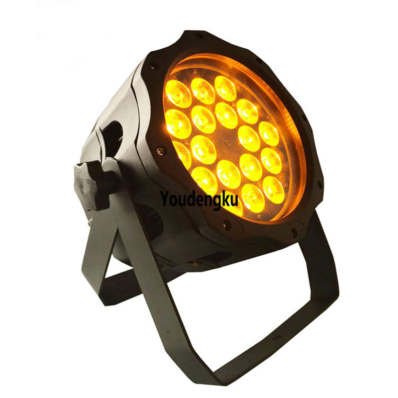 6pcs outdoor waterproof DMX LED par lights with 18x18W RGBWA UV 6-in-1 color mixing