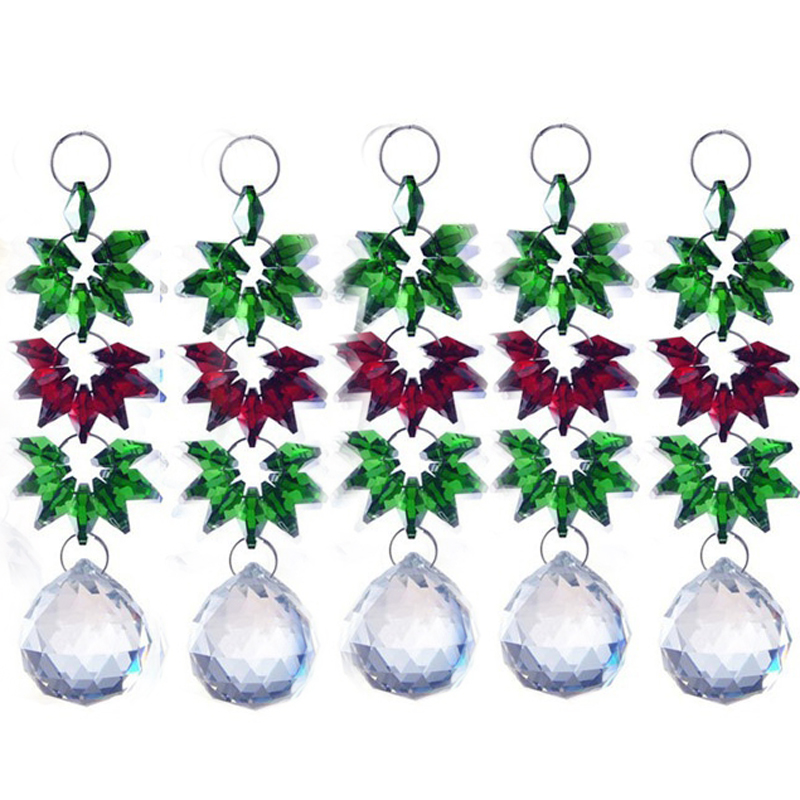 6-piece set of 40mm chakra crystal glass suncatchers with hanging pendulum lamp prisms for feng shui decor, ideal for home and wedding adornment