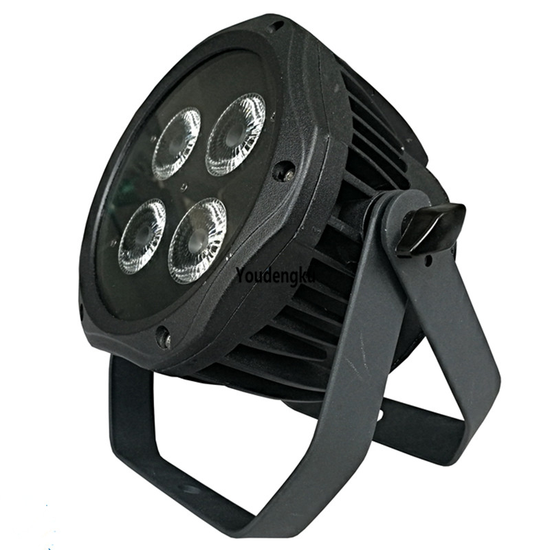 6-piece UV blacklight LED uplight set with 18W RGBAW+UV waterproof par cans for outdoor stage lighting