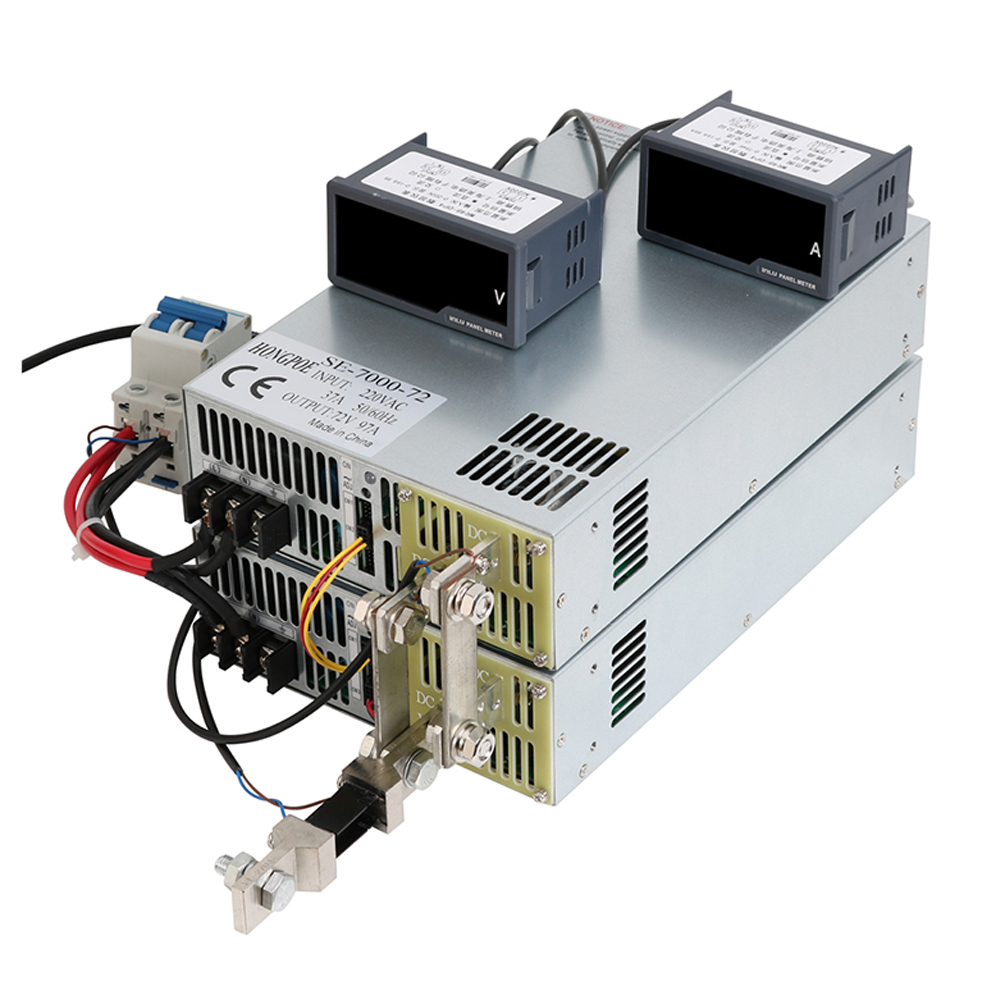 7000W 72V adjustable lighting power supply with 0-72V DC output and 5V analog signal control