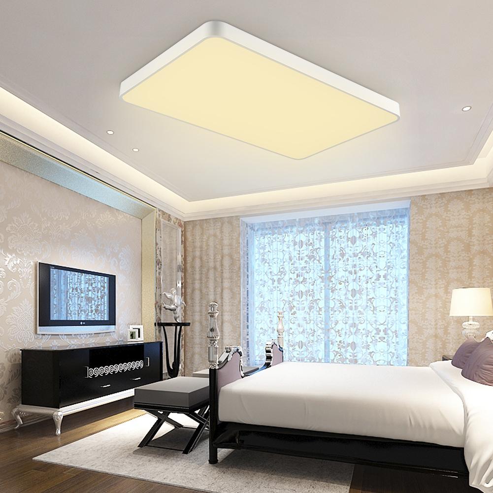 72W ultra slim LED lamp for Nordic-style living rooms, modern minimalist rectangular ceiling light for bedrooms and halls