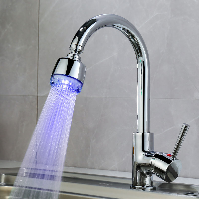 7-color changing LED shower head for a romantic bathroom ambiance