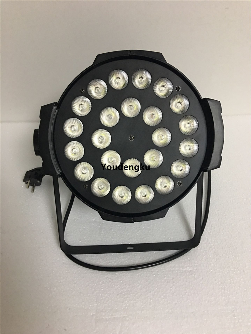 8 high-lumen LED par 64 lights with 24x18W 6-in-1 RGBWA UV capability