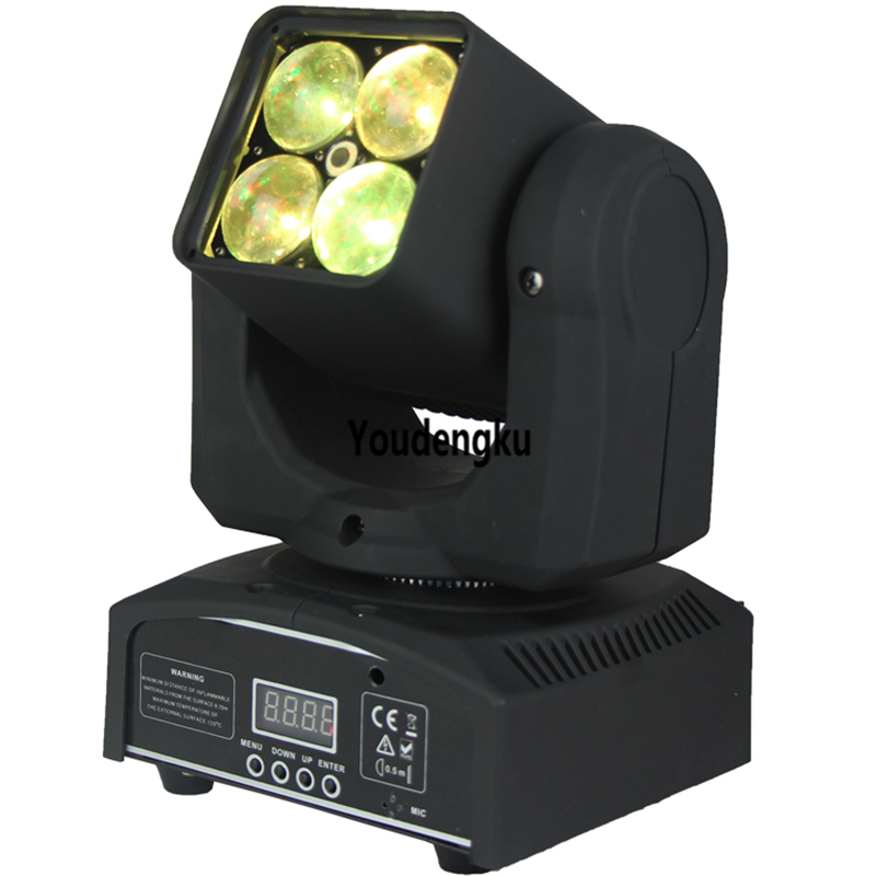 8 new mini LED beam moving heads with 4x10W RGBW 4-in-1 diamond wash zoom lights