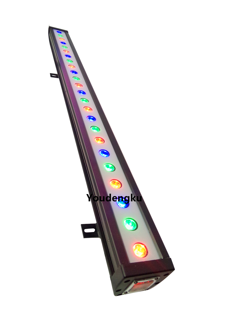 8pcs LED outdoor wall washer lights with 24x3W RGB, waterproof IP65, and DMX512 control