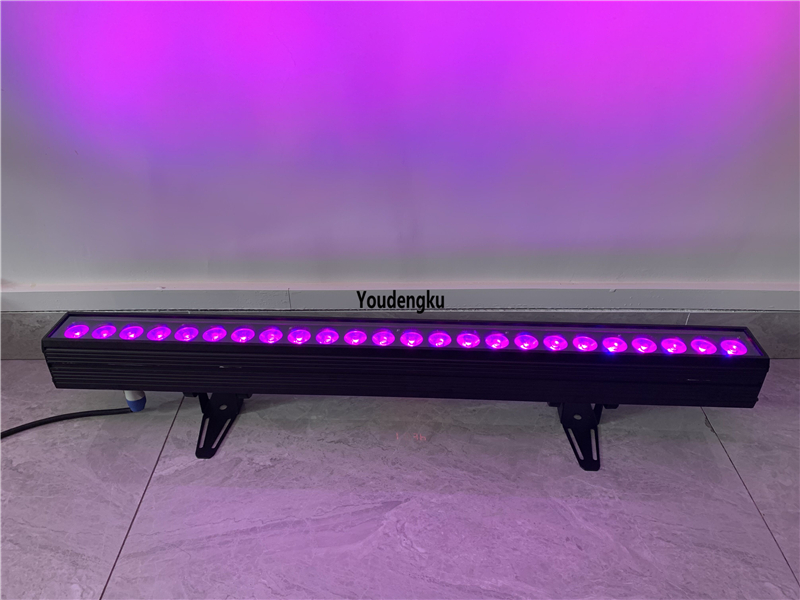 8pcs RGBWA 5in1 LED wall washer bar lights for indoor Christmas, wedding, disco, and stage parties with 24x15W power