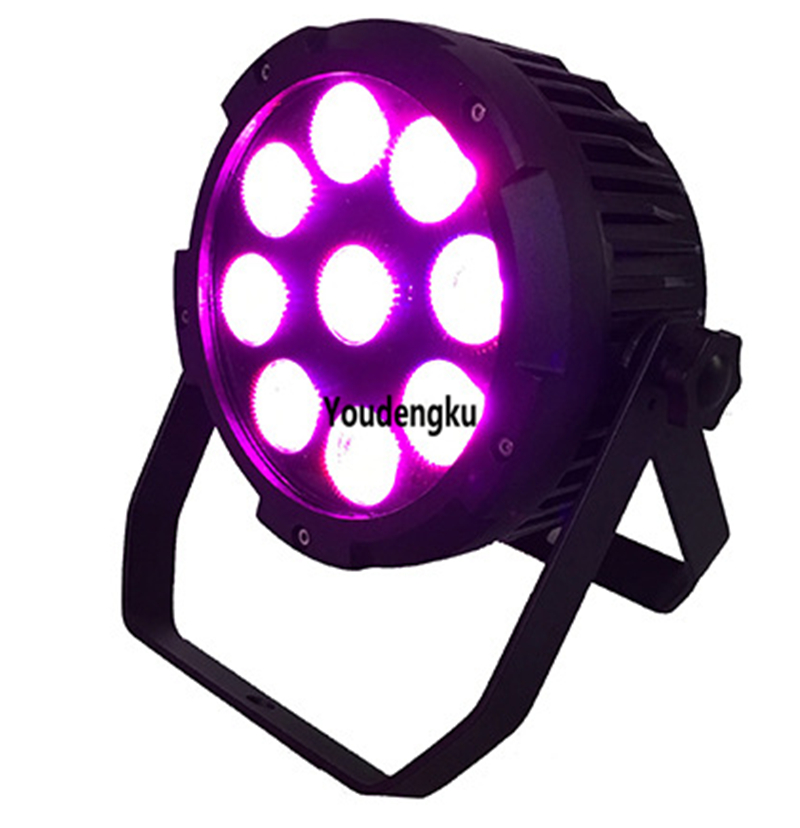 8-piece 9x18W RGBWA+UV 6-in-1 outdoor wireless battery-powered waterproof LED par stage lighting