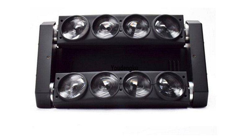 8-piece LED beam moving head with 8x10W RGBW 4-in-1 spider light effect